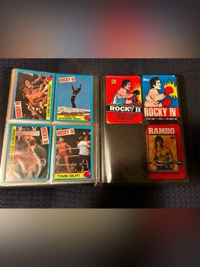 Binder full of Rocky and Rambo cards